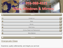 Tablet Screenshot of orangevaleglass.com